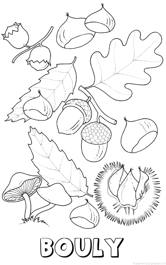 Bouly herfst kleurplaat