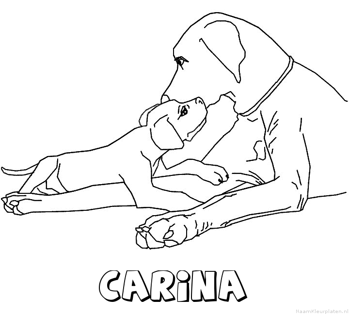 Carina hond puppy kleurplaat