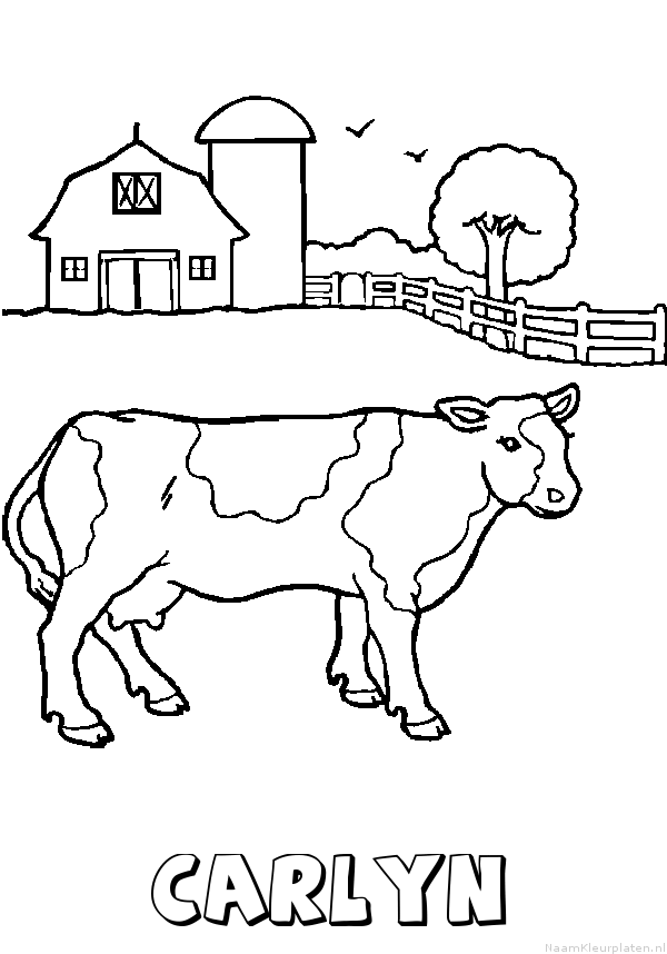 Carlyn koe kleurplaat