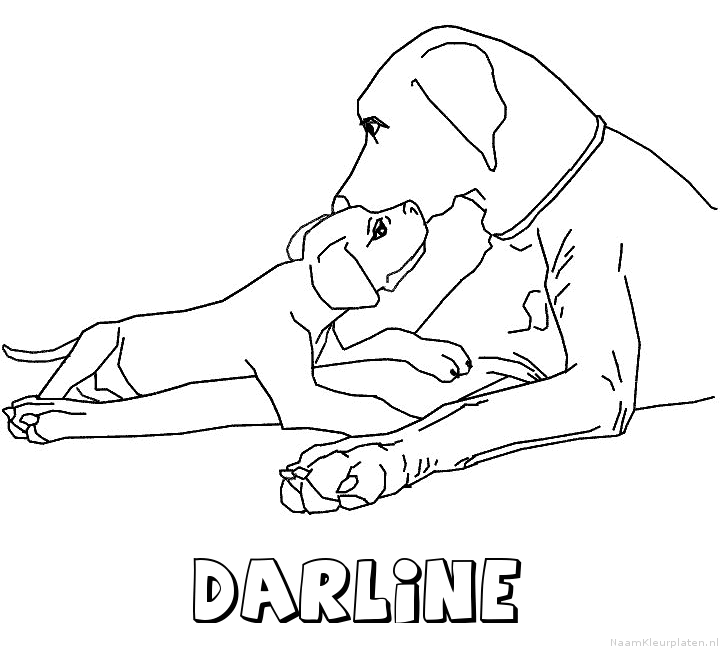 Darline hond puppy kleurplaat