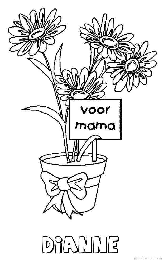 Dianne moederdag kleurplaat