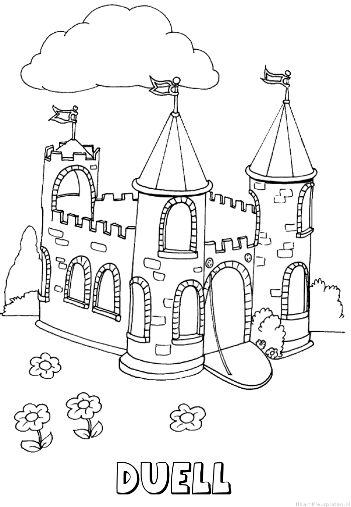 Duell kasteel kleurplaat