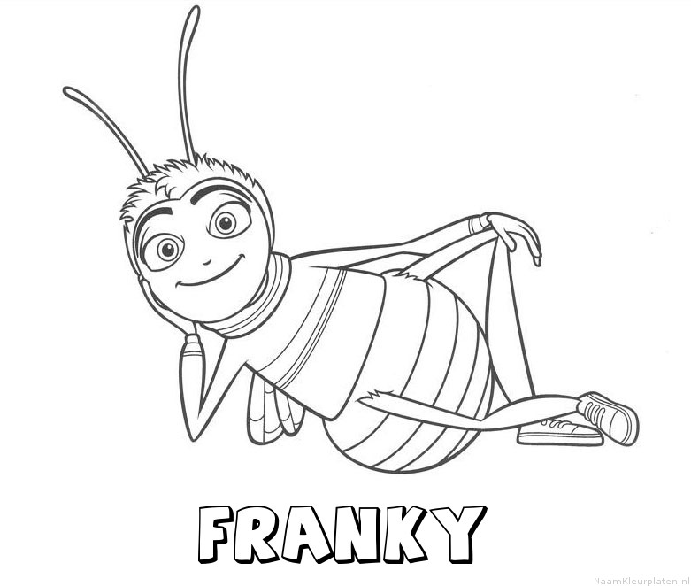 Franky bee movie kleurplaat