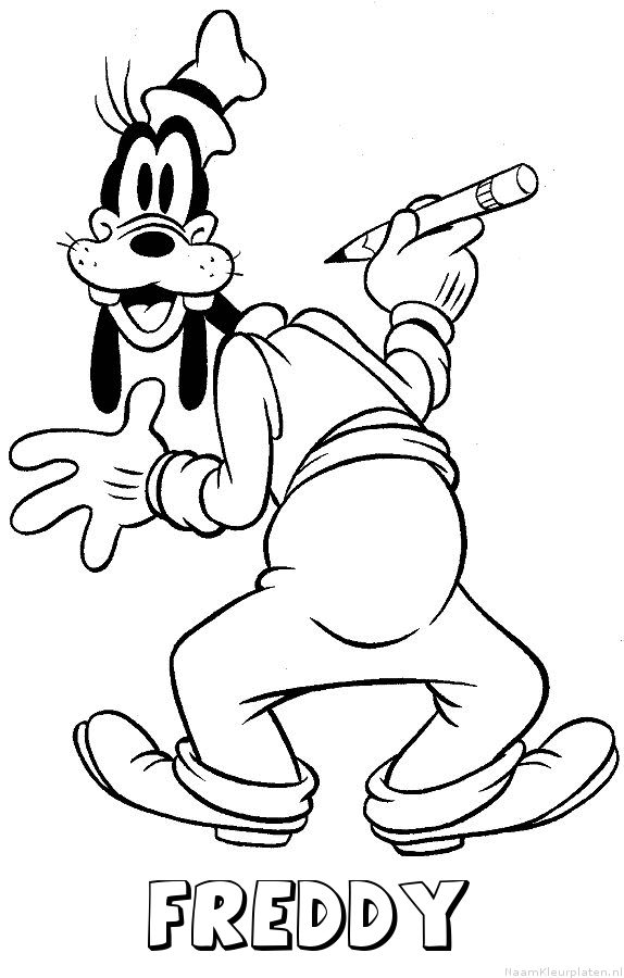 Freddy goofy kleurplaat