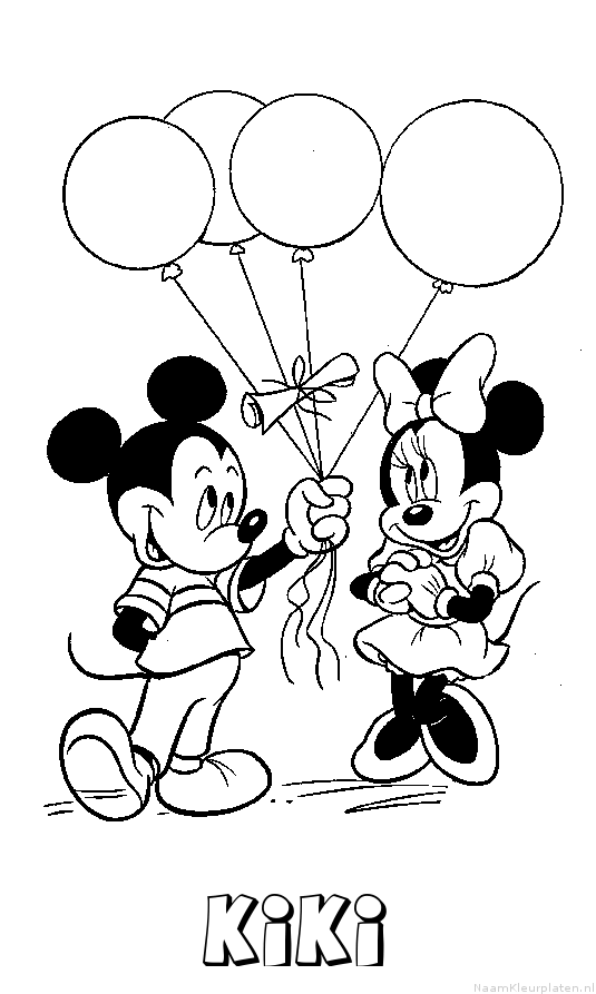 Kiki mickey mouse kleurplaat