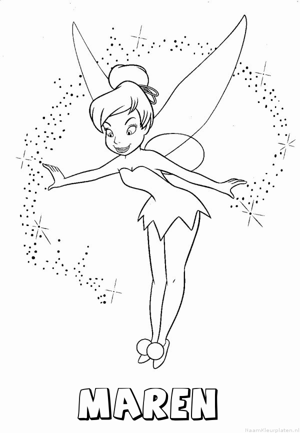 Maren tinkerbell kleurplaat