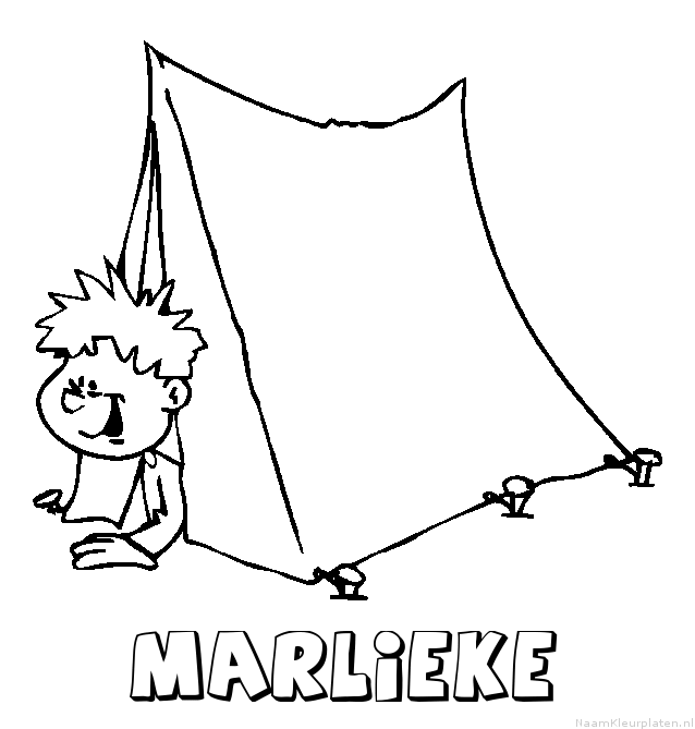 Marlieke kamperen kleurplaat