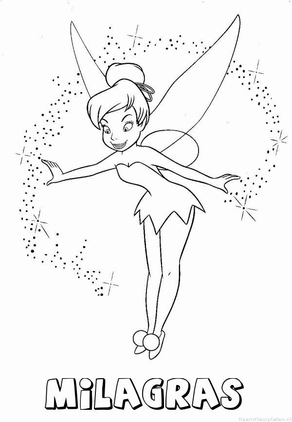 Milagras tinkerbell kleurplaat