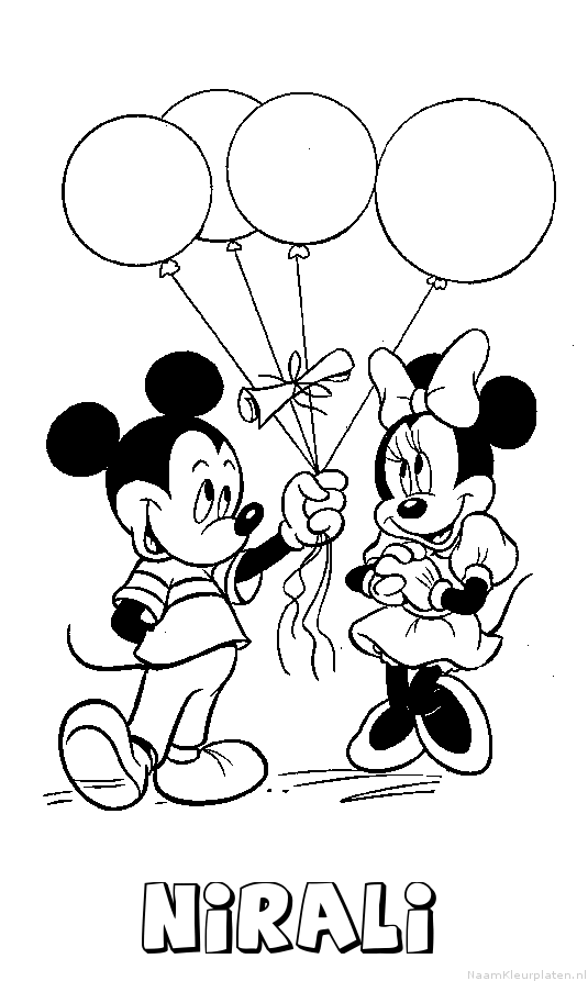 Nirali mickey mouse kleurplaat