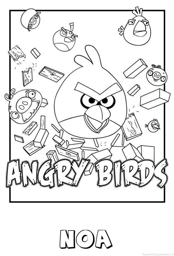 Noa angry birds kleurplaat