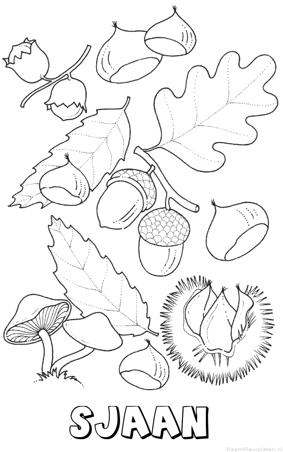 Sjaan herfst kleurplaat