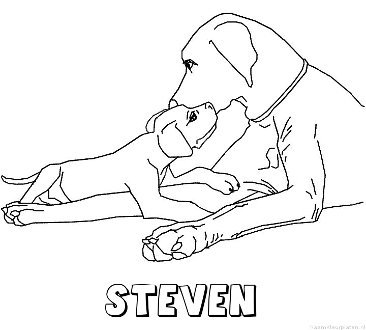 Steven hond puppy kleurplaat