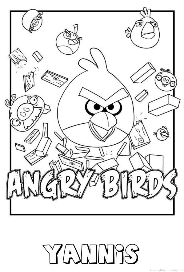 Yannis angry birds kleurplaat